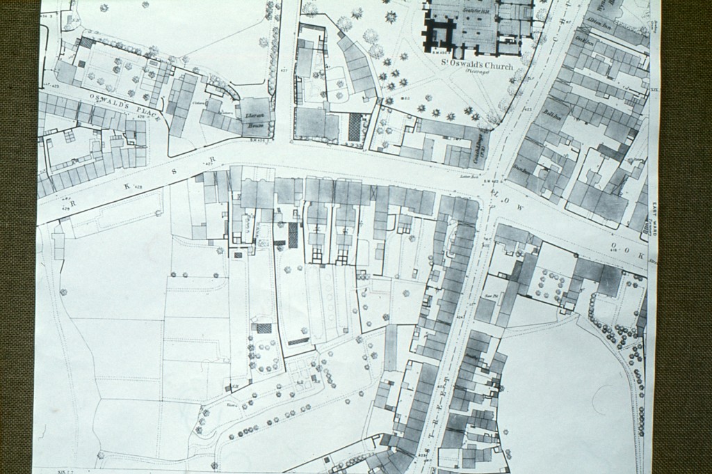 SLO51233 Oswestry Map section showing Lower Brook St & St Oswalds