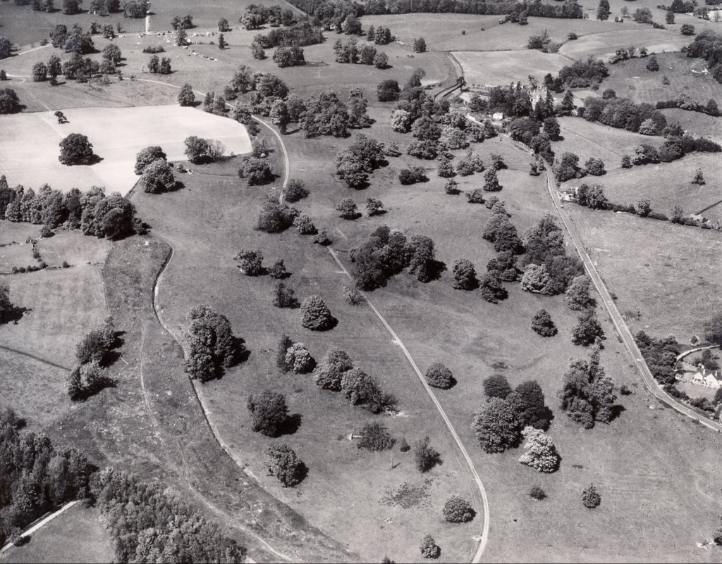 OSWPHB2810 Brogyntyn Land & Oakhurst. Aerial Oswestry Family
